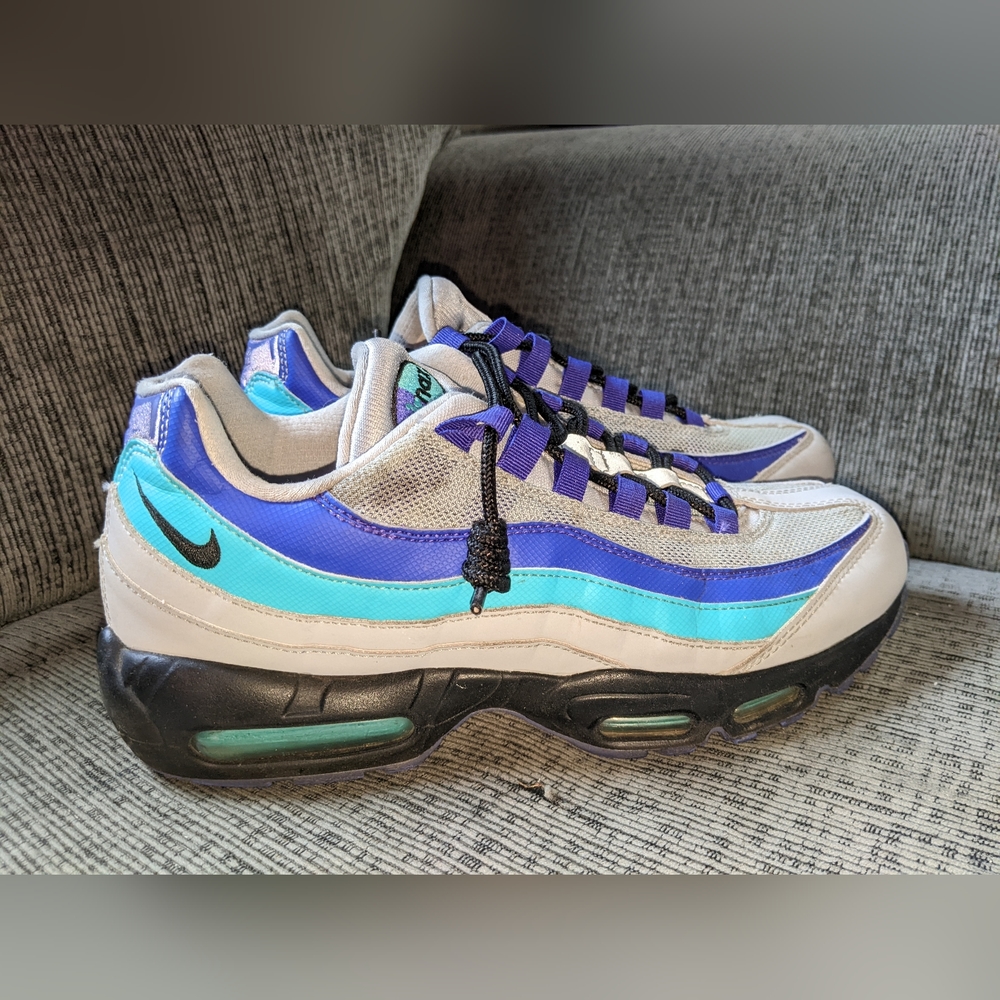 Nike AirMax 95 OG Men's Sneakers size 9 Gray/Grape/Aqua AT2865-001.